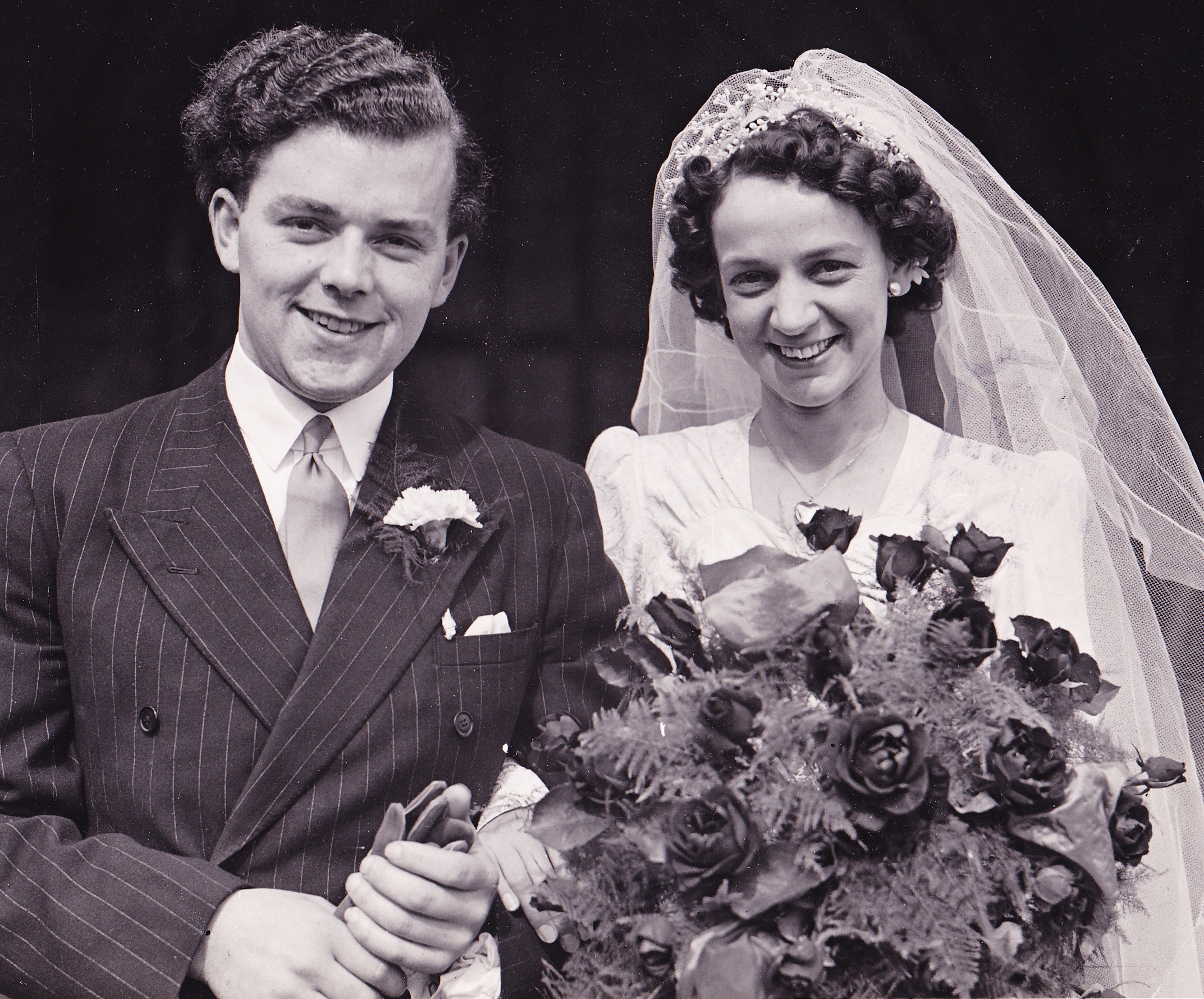 John and Alice Brown on their wedding day